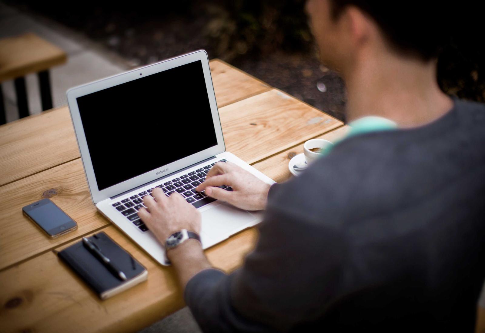 An engineer working on a laptop